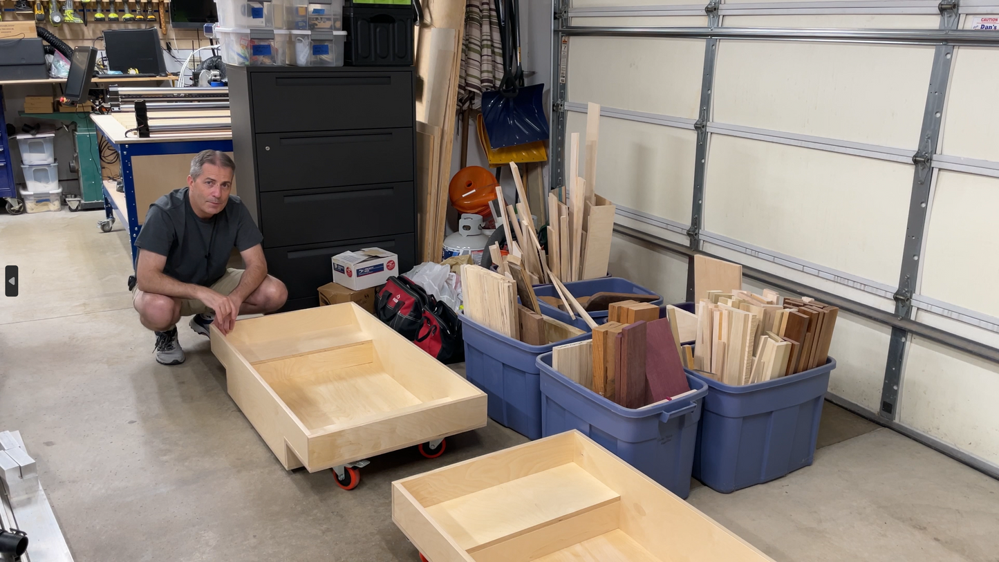 Workbench Rolling Storage Bins Plans (PDF Electronic download only)