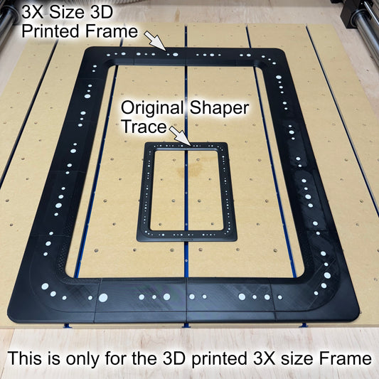 Shaper Trace Frame - 300% Size (Triple Size) - 3D Printed Physical Item - Free Half Size Frame Included