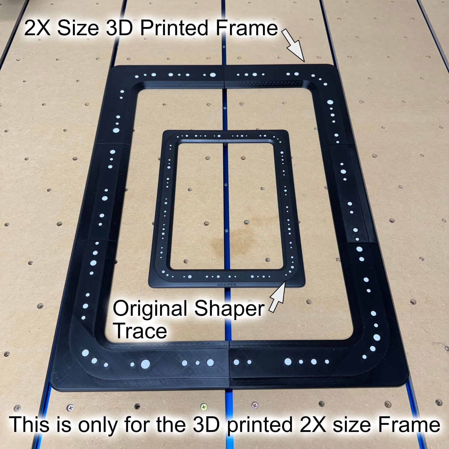 Shaper Trace Frame - 50%, 75%, 200% and 300% Sizes - 3D Printed Physical Items